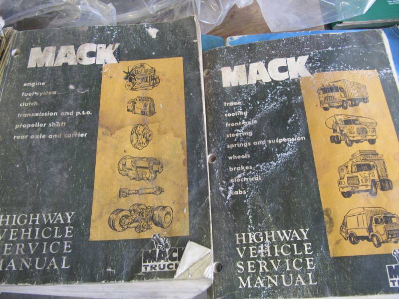 lot 920 image: 2 Mack Trucks Service Manuals  COMPLETE REPAIR OF MACK TRUCKS SERVICE MANUALS