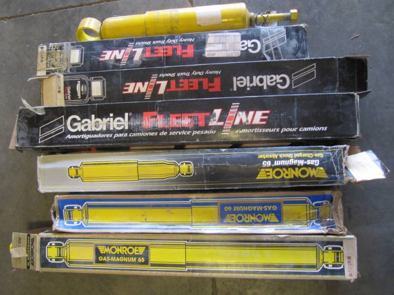 lot 958 image: 7 NEW shocks includes 1 shock #66883, 1 shock # 68402, 1 shock #64508, 1 shock #6545, 1 shock #83202, 1 shock # 85000, 1 shock #63202
