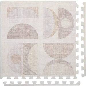 lot 1011 image: $149 House of Noa Baby Play Mat 4x6 Sandstone Luna Set of 6 Tiles Cushioned EVA Foam Play Mat for Floor, Soft Interlocking Baby Crawling Mats for Hard Floors