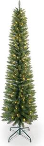 lot 1015 image: 5ft prelit LED PVC Pencil Raises Christmas Tree Height
