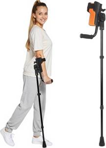 lot 1016 image: 3-Angle Adjustable Forearm Crutches for Adults - Ergonomic Non-Slip Handles with EVA Elbow Support, Foldable Arm Crutches Forearm for Leg Injury, Surgery Recovery, Disabled (Single Unit)