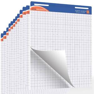 lot 1019 image: TFTAFAN Sticky Easel Pads Grid Premium Easel Pads Large Flip Chart Easel Pads bulk, 25 x 30 Inches Jumbo Graph Paper Self Stick Flip Chart Papers for Teachers School Classroom office Meeting (12)
