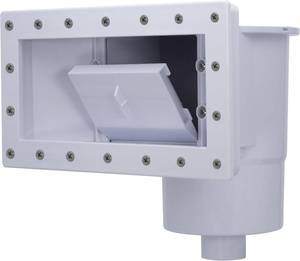 lot 1025 image: Rx Clear Heavy Duty Wide-Mouth Complete Thru-Wall Skimmer Kit for Above-Ground Swimming Pool  Made of Non-Corrosive Abs Plastic  Chemical Resistant  White