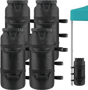 lot 2020 image: 300LBS Canopy Weight Sand Bags Set of 4, Extra Large Heavy Duty SandBags for Canopy Tent Legs, Pop up Tent Gazebos Weights for Outdoor Umbrellas, Pergolas, Sunshades Patio Furniture, Black(No Sand)