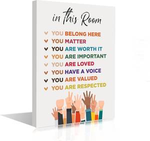 lot 2060 image: Inspirational Wall Art Framed Canvas 12 x 16 in (IN THIS ROOM) - Motivational Entrepreneur Positive Quotes Wall Arts Decor for Home Office Bathroom Bedroom Kitchen Classroom Gym