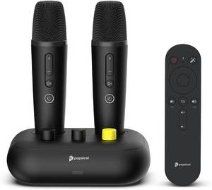 lot 2126 image: $127 Dual UHF Wireless Microphone System, Popsical Rawr Karaoke Mic, DuetPro Streaming Karaoke KTV Microphone More Than 230000 Built in Songs, HDMIAUX for Smart TV, KTV, Home Theater, Speaker