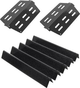 lot 2132 image: 17.5 Inch Flavorizer Bars and Heat Deflector Replacement Parts for Weber Genesis 300 Series ESEPCEP-310 320 330 with Front Control Knobs, Porcelain Enamel Grill Parts for Weber 7622 7620