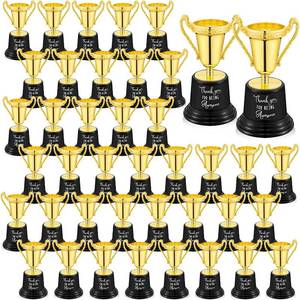 lot 2146 image: Libima 5 Inch Plastic Gold Trophy Thank You for Being Awesome Be Proud Star Thumbs up Award Trophies Bulk Golden Trophies for Halloween Party Kids Children Employee Teacher(Awesome, 60 Pieces)