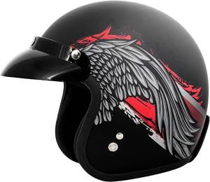 lot 2150 image: VCAN V85C 34 Open Face Motorcycle Helmet DOT Approved Size XL