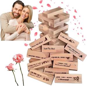 lot 2153 image: Lust Tower, 48Pcs Super Naughty Block Tower Game, Valentine Tumbling Tower Stacking Blocks, Fun Date Night Activities, Date Night Party Game 1 Set
