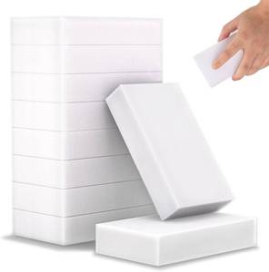 lot 3006 image: 100 Pack Melamine Magic Sponge Eraser Extra Large No Scratches Cleaning Sponge Dish Sponges Household Cleaning Sponge for Kitchen, Bathroom,Furniture, Floor, Bathtub and Wall Cleaner