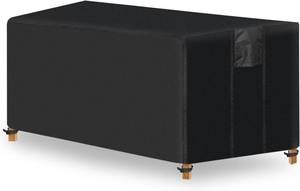 lot 3034 image: Fire Pit Cover Rectangular- Waterproof Firepit Cover (42L x 24W x 24H inches, Black) Outdoor Fireplace Cover Weatherproof and Non Fading