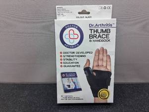 lot 3039 image: Dr. Arthritis Thumb Brace And Handbook (Black, Single)
