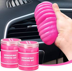 lot 3072 image: 2 Pack Car Cleaning Gel, Pink Car Cleaning Putty, Universal Auto Detailing Tools Car Slime for Air Vent, Dashboard and Keyboard, Auto Accessories for Women