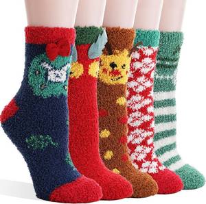 lot 3081 image: ProEtrade Fuzzy Socks for Women Teen Girls Fluffy Christmas Cozy Slipper Cabin Soft Winter Warm Fleece Socks