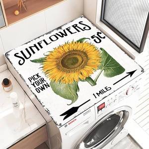 lot 3094 image: Sunflower Washing Machine Top Protector Dust-Proof Cover,Anti-Slip Washer or Dryer Top Mat Covers, Washer or Dryer Top Protector Covers for Home Laundry Room Kitchen (Style C), X000139