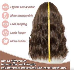 lot 3101 image: Wig 18 Inch Medium Length Wigs for Women Middle Part Synthetic Hair Wavy Wig with Upgraded Strands,Natural Hair Wigs for Daily PartyHalloween Use 18Inch,613 Blonde