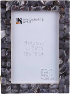 lot 3107 image: Handicrafts Home 5x7 Picture Frame Mother of Pearl Collection, Handcrafted Photo Frame, Small Picture Frame for Living Room, Wall Decor, Vintage Picture Frames, Thanksgiving gift for friends & Family