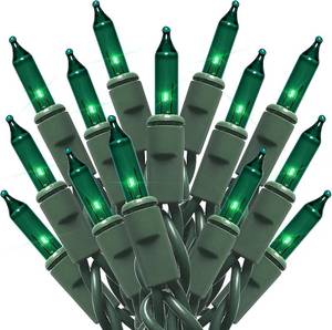 lot 3131 image: MULTI-SPARKING Green Christmas String Lights - 35 Count Incandescent Mini Green Christmas Lights for Small Tree, Crafts, Indoor and Outdoor St. Patricks Day Decorations, 8.5 Feet Same Color Wire Set