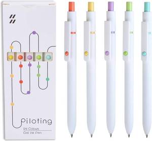 lot 3142 image: 1 Count (Pack of 5) VICO Gel Pens, 5 Pcs 0.5mm Quick Dry Black Ink Pen Fine Point Smooth Writing Pens, Aesthetic Cute Office School Supplies Gifts for Women Men, High-End Series for Journaling Note Taking