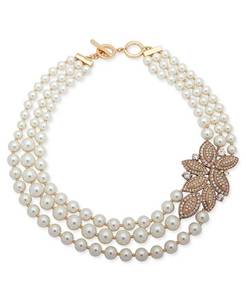 lot 3205 image: No Size Anne Klein Pearl Torsade Necklace, 18.5 - Gold - No Size