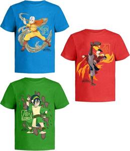 lot 3215 image: Avatar The Last Airbender Graphic T-Shirts Aang Toph Zuko Tee Toddler to Kids Clothes Size 12