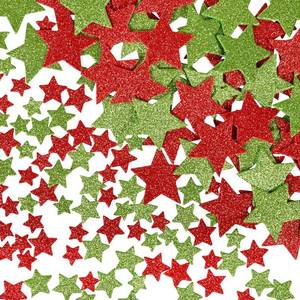 lot 3250 image: READY 2 LEARN Glitter Foam Stickers - Red and Green Stars - Pack of 168 - Self-Adhesive - Stickers for Christmas Crafts and Holiday Party Favors