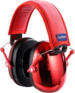 lot 4080 image: One Size Kids Ear Protection Earmuffs, Hearing Protection for Kids, One Size for 3-16 Yr Old, NRR (Noise Reduction Rating) 24 dB, Color Ruby Red