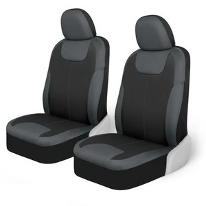lot 5012 image: Motor Trend Premium Waterpoof Car Seat Covers for Front Seats, Gray - Universal Fit for Car Truck Van SUV
