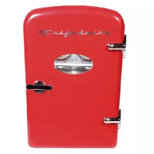 lot 5015 image: 0.3 cu. ft. 6-Can Retro Mini Fridge in Red