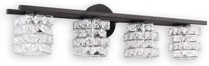 lot 5018 image: 4 Lights BDL Bathroom Vanity Light Fixtures 2020 New Black 4 Lights Crystal Shade Modern Wall Bar Sconce Mirror (Exclude Bulb)