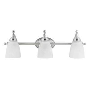 lot 5029 image: Diana 3-Light Satin Nickel Bath Vanity Light