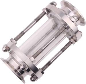 lot 5038 image: Flow Pipe In-Line Sight Glass with Clamp End,Flow Sanitary Straight Sight Glass 1 12 Inch