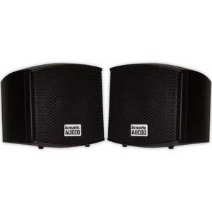 lot 5066 image: 400-Watt Mountable Indoor Speakers Bookshelf Pair in Black