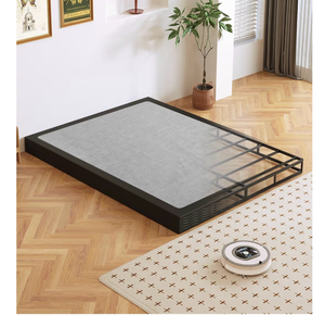 lot 545 image: Box Spring, Metal Frame Mattress Foundation with Fabric Cover, Easy Assembly, Noise-Free (5 Inch, Queen) - Retail $0