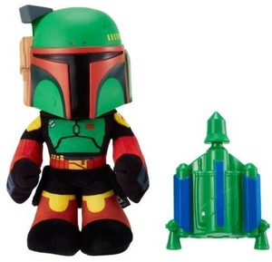 lot 546 image: Star Wars Rocket Launching Boba Fett Feature Plush - Retail $60