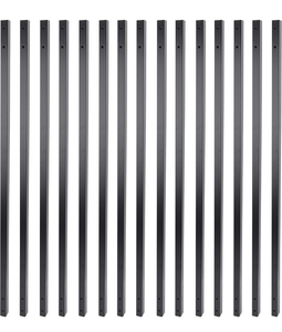 lot 549 image: Myard 42 Inches Estate Hollow Square Iron Deck Balusters Furniture with Screws for Facemount Decking Railing Porch Fence Staircase Banister Balustrade(25-Pack, Matte Black) - Retail $0