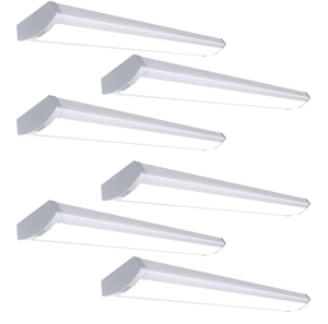 lot 554 image: HYPERLITE 60W LED Wraparound Light 4 Feet, 6600lm Linkable 5000K LED Shop Lights Surface Mount, ETL Listed,Led Ceiling Office Wrap Light Fixture for Garage, Workshop, Fluorescent Replacement, 6P - Retail $0