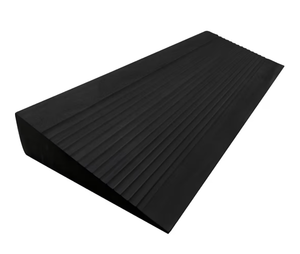 lot 567 image: Squat Wedge Block - Large One-Piece Slant Board for Heel Elevated Squats, Knees Over Toes & Calf Stretches - Weightlifting & Recovery Training - Retail $0