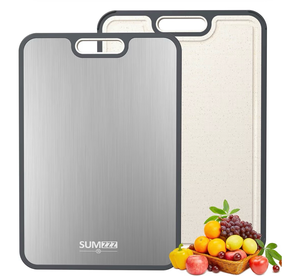 lot 570 image: Sumzzz Titanium Double Sided Cutting Board - Retail $35