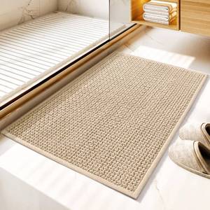 lot 9016 image: GRANNY SAYS Beige Bathroom Rugs Non Slip Washable, Absorbent Bath Mats for Bathroom, 32 x 20, Thin Chenille Bath Rug, Quick Dry Bath Mat, Soft Rug for Tub and Shower