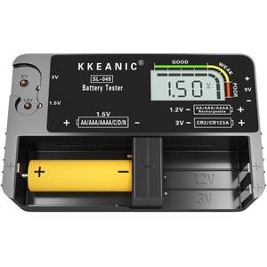 lot 9017 image: KKEANIC Battery Tester SL-049 - Professional Digital Battery Checker with LCD Display for Household AA, AAA, AAAA,C, D, 9V, Button Cells. Compact Design with Clear Power Level Indicator