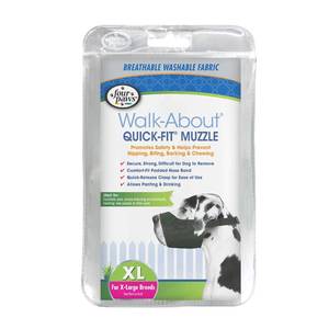 lot 9020 image: Four Paws Quick Fit Dog Muzzle, Black, Size 5
