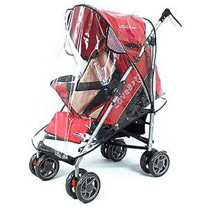 lot 9029 image: FASOTY Clear Stroller Rain Cover, Universal Waterproof Baby Stroller Travel Weather Shield from Wind Snow Dust, with Breathable Ventilation for Most Single Strollers, Jogging, Pushchairs