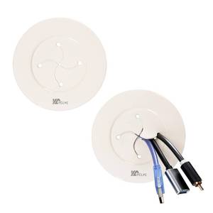 lot 9033 image: 3in TV Cable Hider Wall Kit, YCLYC Large TV Cord Hider for Wall Mounted TV, TV Cord Covers for Wires on Wall Kit, Behind in Wall Cable Management Kit, Off White TV Wire Hider for Wall (2Pack)