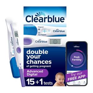 lot 9045 image: Clearblue Advanced Digital Ovulation Test Kit, 16 Ct