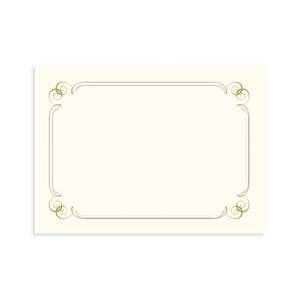 lot 9054 image: Designer Greetings Blank Note Cards, Golden Border (10 Blank All Occasion Cards 10 Foil-lined Envelopes)
