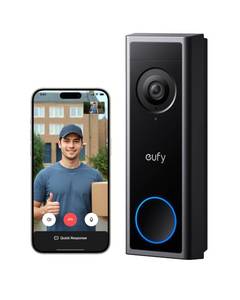 lot 9057 image: eufy Security Video Doorbell C30, Battery Powered, 2K FHD, 169 Expanded View, Easy Installation, Ring Call, Human and Motion Detection, HomeBase S380 Compatible, No Monthly Fee (Renewed)