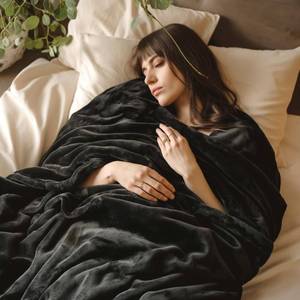 lot 9059 image: Bedsure GentleSoft Fleece Bed Blankets Full Size Black - Soft Lightweight Plush Fuzzy Cozy Luxury Blanket Microfiber, 84x90 inches