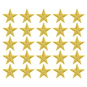 lot 9114 image: Morcheiong 100 Pcs Star Iron on Patches Gold 3cm Small Sew Embroidered Iron on Star Patches Bulk Appliques for Clothes Hats DIY Jeans Jackets Backpacks Embellishments